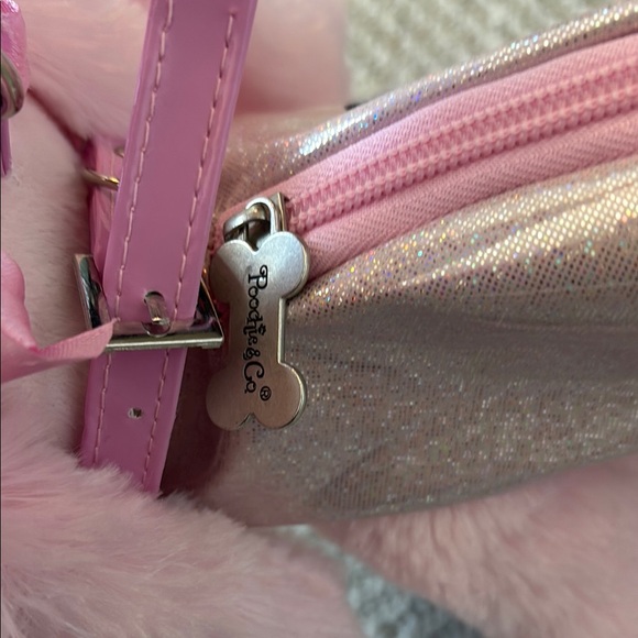 NWT Poochie & Co. Pink Plush Dog Purse - Picture 6 of 7